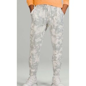 Lululemon City Sweat Jogger Pant Mens Small White Opal Silver Drop Gray Workout